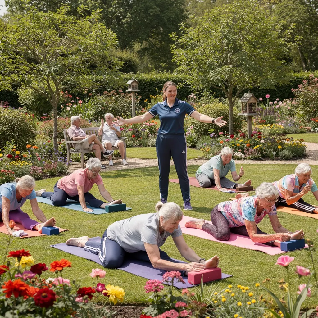 Seniors piedalās kultūras aktivitātēs kopā ar ģimenes locekļiem sanatorijā.