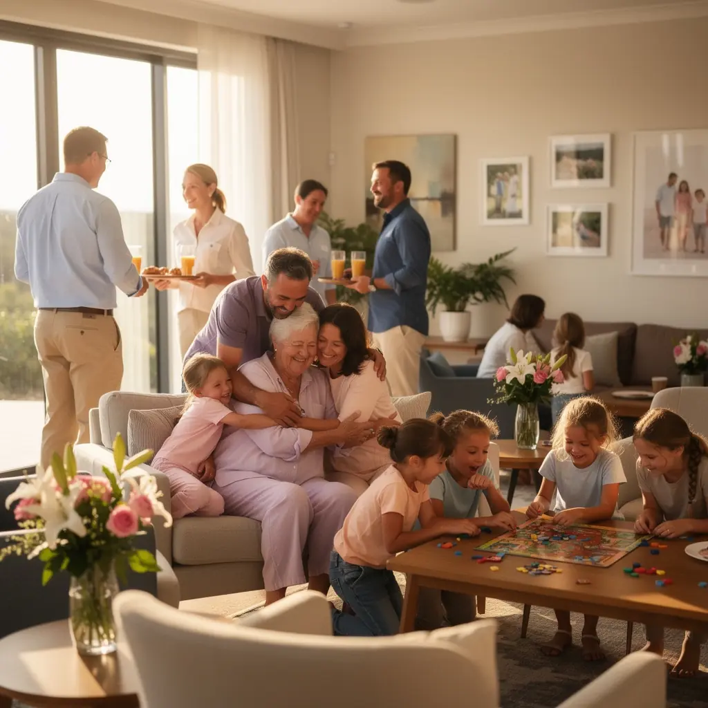 Mierīga ainava pie sanatorijas, kas aicina uz atpūtu un relaksāciju.